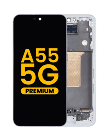 OLED Assembly with Frame for Galaxy A55 5G (A556 / 2024) (AWESOME ICEBLUE) (Premium)