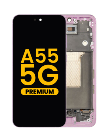 OLED Assembly with Frame for Galaxy A55 5G (A556 / 2024) (AWESOME LILAC) (Premium)
