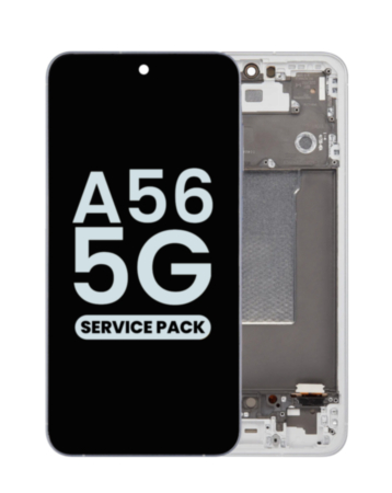 OLED Assembly with Frame for Galaxy A56 5G (A566 / 2025) (LIGHT GRAY) (Service Pack)