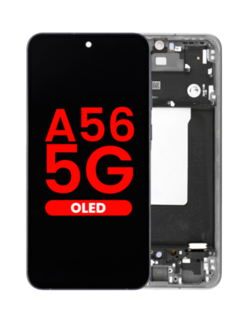 OLED Assembly with Frame for Galaxy A56 (A566 2025) (GRAPHITE) (Aftermarket OLED)