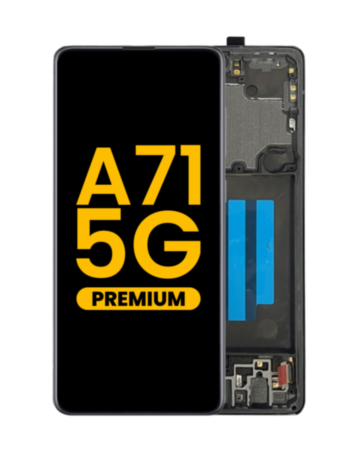 Stock up on the premium Prism Cube Black OLED assembly with frame for the Galaxy A71 5G 2020 model A716U.