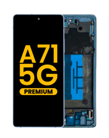 OLED Assembly with Frame for Galaxy A71 5G (A716U / 2020) (PRISM CUBE BLUE) (Premium)
