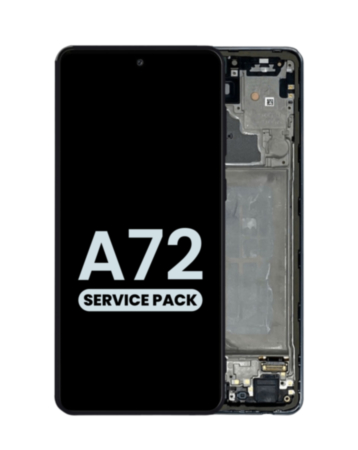 Buy the Awesome Black OLED assembly with frame, service pack, for the Galaxy A72 2021 model A725.