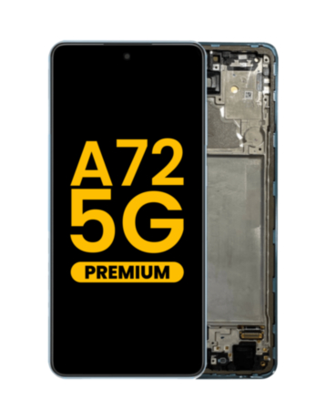 OLED Assembly with Frame for Galaxy A72 5G (A726 / 2021) (AWESOME BLUE) (Premium)