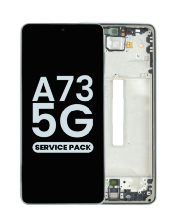 OLED Assembly with Frame for Galaxy A73 5G (A736 / 2022) (AWESOME BLACK) (Service Pack)