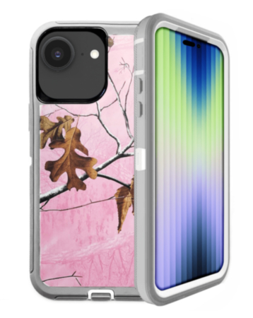 Heavy Duty Case - (CAMO PINK) for iPhone 16e / 17e (Only Ground Shipping)