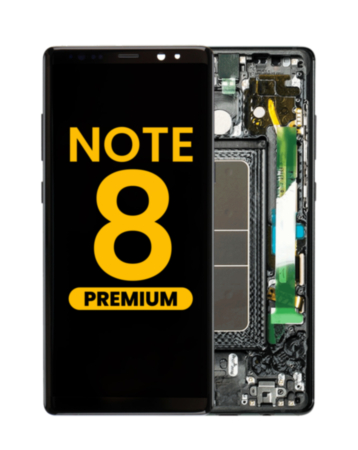 Stock up on the OLED Assembly with Frame for Galaxy Note 8 N950 in Midnight Black, Premium.