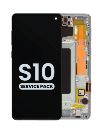 Purchase the OLED assembly with frame for Galaxy S10 G973 in Prism Green, service pack.