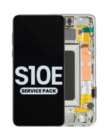 OLED Assembly with Frame for Galaxy S10E (G970) (PRISM WHITE) (Service Pack)