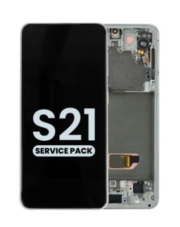 OLED Assembly with Frame for Galaxy S21 (G991) (Phantom Gray) (Service Pack)