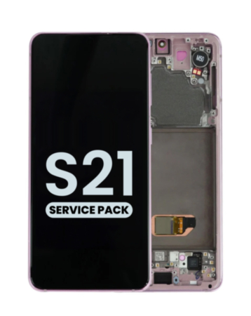 OLED Assembly with Frame for Galaxy S21 (G991) (Phantom Violet) (Service Pack)