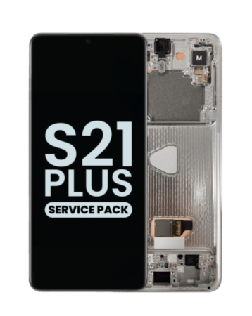 OLED Assembly with Frame for Galaxy S21 Plus (G996) (Phantom Silver) (Service Pack)