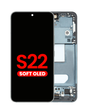 OLED Assembly with Frame for Galaxy S22 (S901) (Green) (Aftermarket Plus Soft)