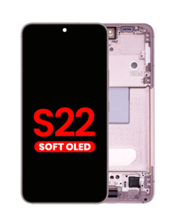 OLED Assembly with Frame for Galaxy S22 (S901) (Violet) (Aftermarket Plus Soft)