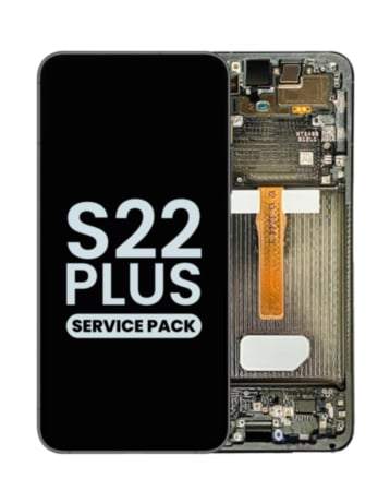 Purchase the OLED Assembly with Frame for the Galaxy S22 Plus S906 in Phantom Black, Service Pack.
