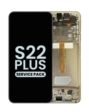 Stock up on the OLED Assembly with Frame for the Galaxy S22 Plus S906 in Phantom White, Service Pack.
