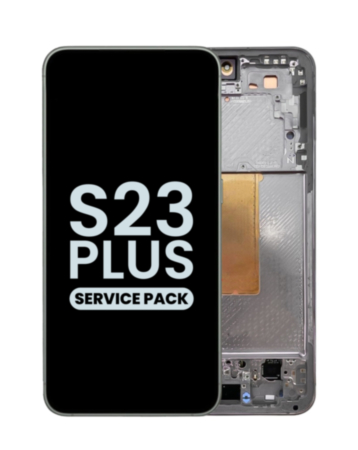 OLED Assembly with Frame for Galaxy S23 Plus (S916) (Phantom Black) (Service Pack)