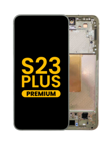 OLED Assembly with Frame for Galaxy S23 Plus (S916) (Cream) (Premium)