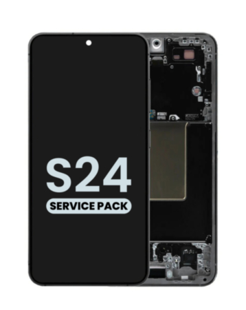 OLED Assembly with Frame for Galaxy S24 (S921) (Onyx Black) (Service Pack)