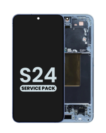 OLED Assembly with Frame for Galaxy S24 (S921) (Sapphire Blue) (Service Pack)