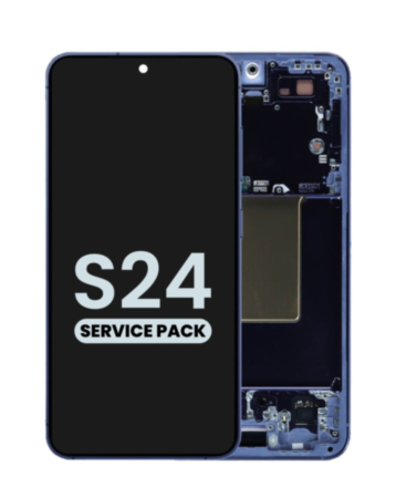 OLED Assembly with Frame for Galaxy S24 (S921) (Cobalt Violet) (Service Pack)