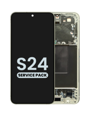 OLED Assembly with Frame for Galaxy S24 (S921) (Amber Yellow) (Service Pack)