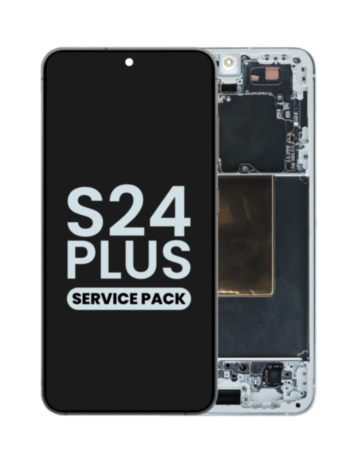 OLED Assembly with Frame for Galaxy S24 Plus (S926) (Marble Gray) (Service Pack)