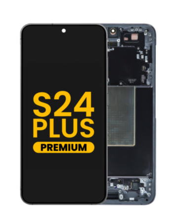 Purchase the OLED Assembly with Frame for Galaxy S24 Plus S926 in onyx black, premium edition.

