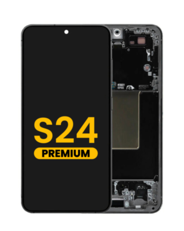 Grab the wholesale deals on the OLED Assembly with Frame for Galaxy S24 S921 in onyx black, premium edition.
