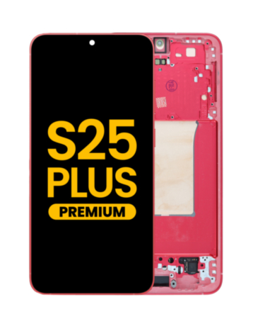 OLED Assembly with Frame for Galaxy S25 Plus (S936) (Coral Red) (Premium)