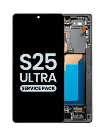 OLED Assembly with Frame for Galaxy S25 Ultra (S938) (Titanium Black) (Service Pack)