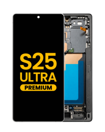 OLED Assembly with Frame for Galaxy S25 Ultra (S938) (Titanium White Silver) (Premium)