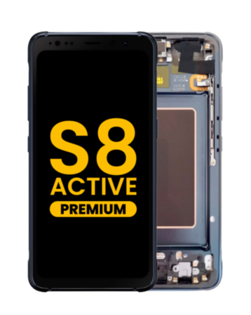 OLED Assembly with Frame for Galaxy S8 Active (G892) (MIDNIGHT BLACK) (Premium)