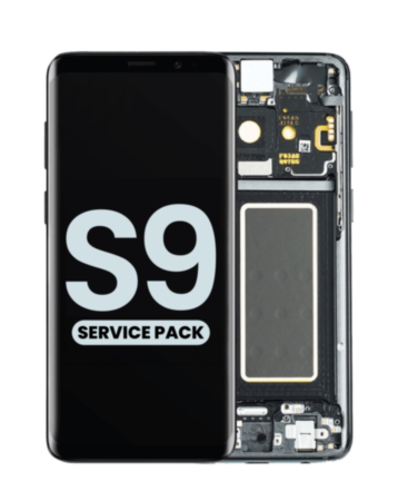 OLED Assembly with Frame for Galaxy S9 (G960) (MIDNIGHT BLACK) (Service Pack)