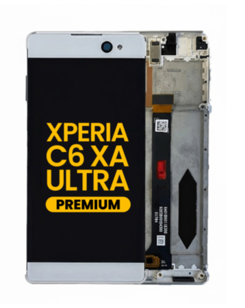 LCD Assembly with Frame for Sony Xperia C6 XA Ultra (F3211 / F3213) (WHITE) (Premium)