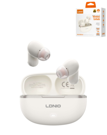 LDNIO T13 TWS Bluetooth Wireless Stereo Earbuds with Microphone (WHITE) (Only Ground Shipping)