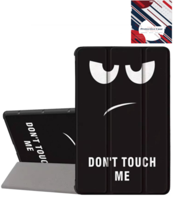 Old Style Notebook Design Case - Don't Touch for Galaxy Tab S9 / Tab S9 FE / Tab S10 FE / Tab S10 Lite (Only Ground Shipping)