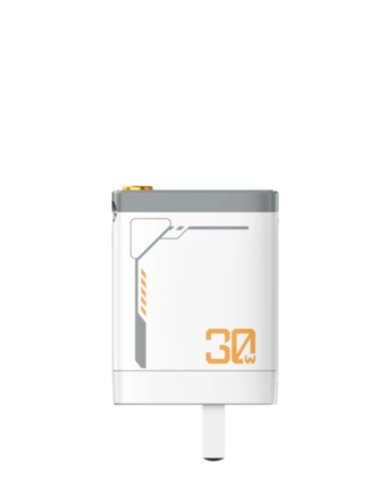 PISEN GaN Fast Charging Retractable Wall Charger Set (30W) (White) (Only Ground Shipping)