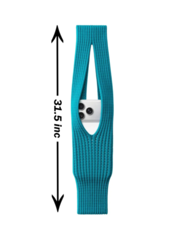 Long Soft Stretch Knit Phone Sleeve - TEAL (Only Ground Shipping)