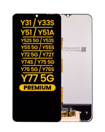 LCD Assembly without Frame for Vivo Y31 / Y33s / Y51 / Y51a / Y52s 5G / Y53s / Y55 5G / Y55s / Y72 5G / Y72t / Y74s / Y75 5G / Y76 5G / Y76s / Y77 5G (Premium)