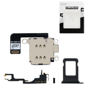 WYLIE iPhone 16E US Version ESIM Conversion to Dual SIM Card MEP Integration Solution Supports SIMHUB IC (Soldering Required)