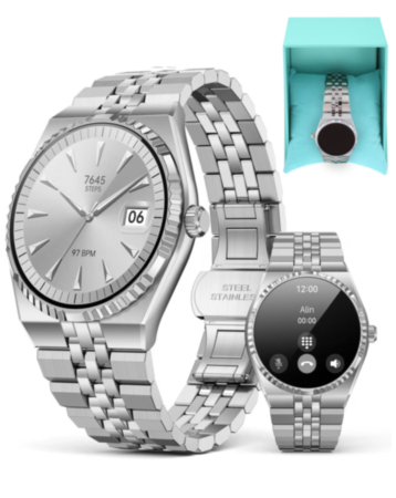 GloryFitPro Smart Watch with 1.32" AMOLED Display (SILVER) (Only Ground Shipping)