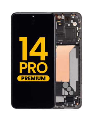 OLED Assembly with Frame for Xiaomi 14 Pro (Titanium) (Premium)