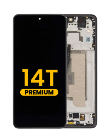 OLED Assembly with Frame for Xiaomi 14T (Titan Black) (Premium)