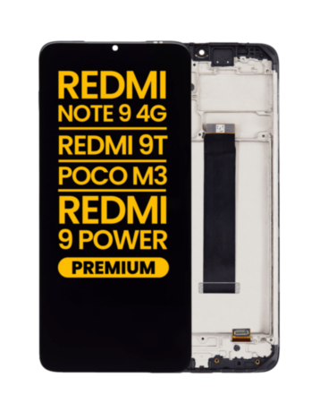 LCD Assembly with Frame for Xiaomi Redmi Note 9 4G / Redmi 9T / Poco M3 / Redmi 9 Power (Premium)