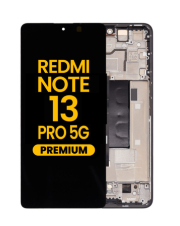 OLED Assembly with Frame for Xiaomi Redmi Note 13 Pro 5G (Black) (Premium)