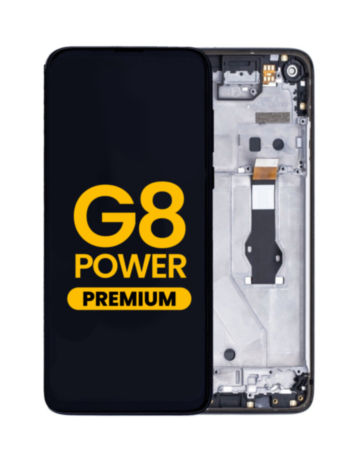 LCD Assembly with Frame for Motorola Moto G8 Power (XT2041-1 / XT2041-3) (BLACK) (Premium)