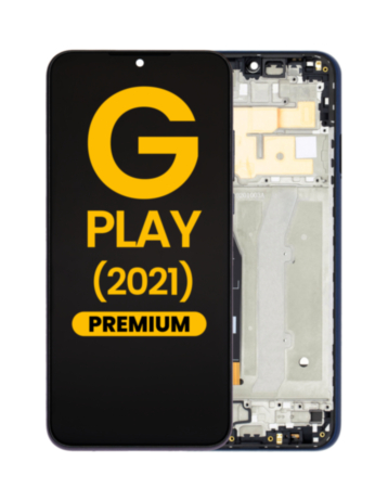 LCD Assembly with Frame for Motorola Moto G Play (XT2093 / 2021) (BLUE) (Premium)