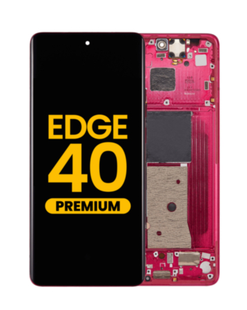 OLED Assembly with Frame for Moto Edge 40 (XT2303-3 / 2023) (VIVA MAGENTA) (Premium)