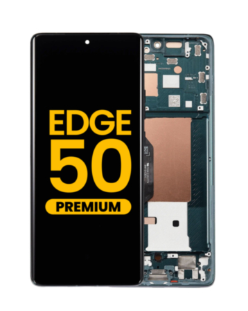 OLED Assembly with Frame for Motorola Moto Edge 50 (XT2407-3 / 2024) (JUNGLE GREEN) (Premium)